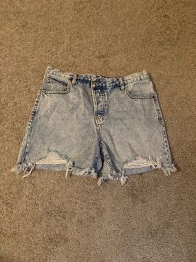 Distressed Denim Shorts